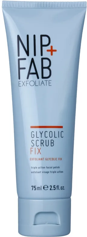 NIP+FAB Glycolic Fix Scrub kuorinta kasvoille 75 ml