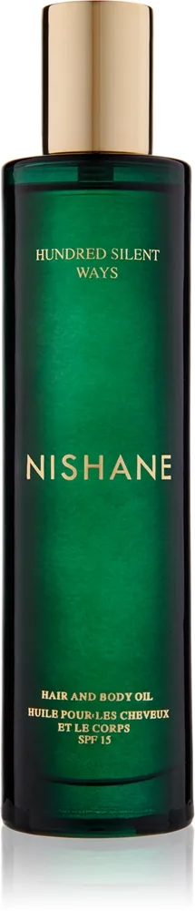 Nishane Hundred Silent Ways hajustettu öljy hiuksiin ja vartalolle SPF 15 100 ml