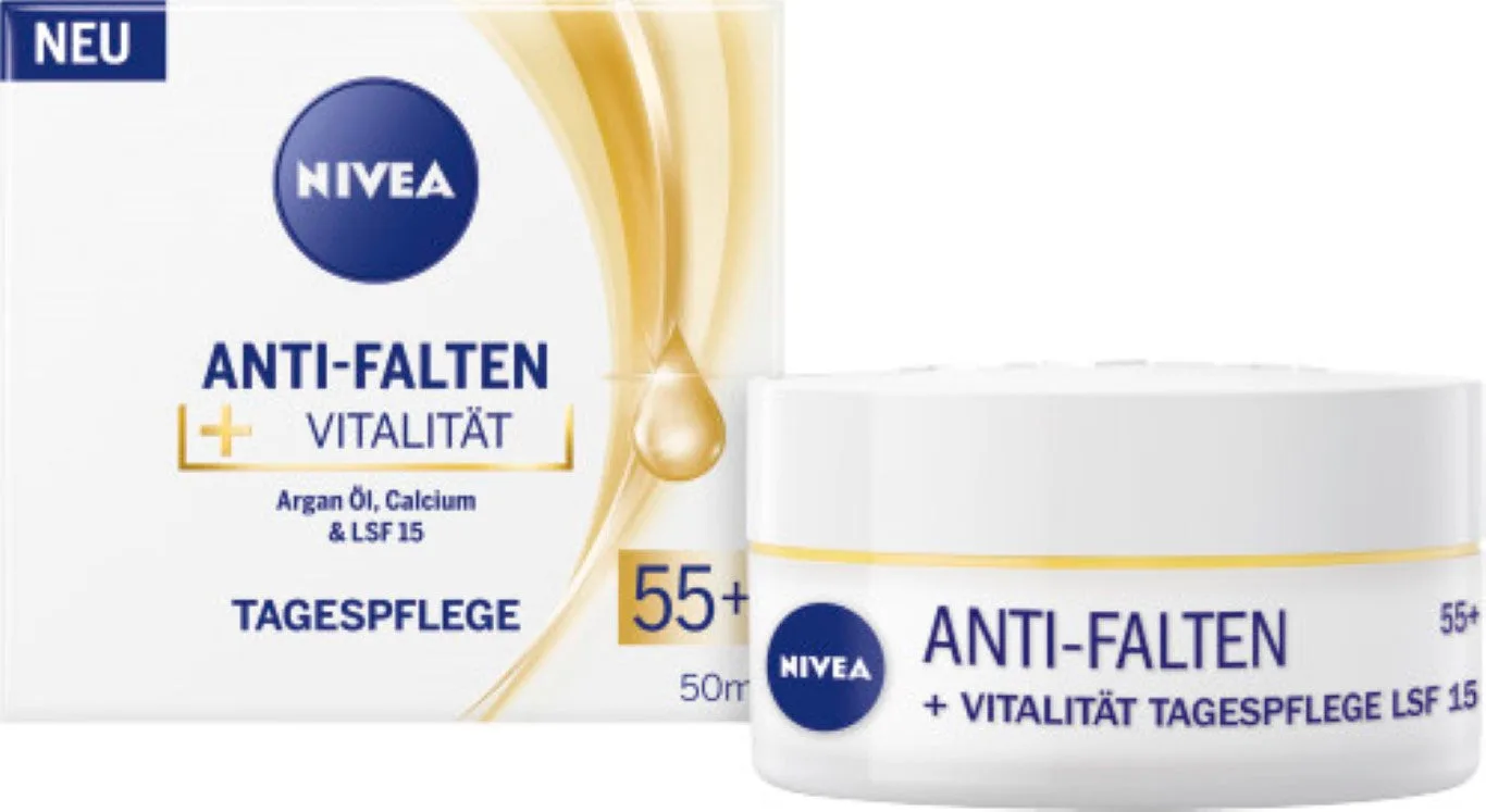 NIVEA anti-Falten + Vitalität Tagespflege 55+, 50 ml Creme