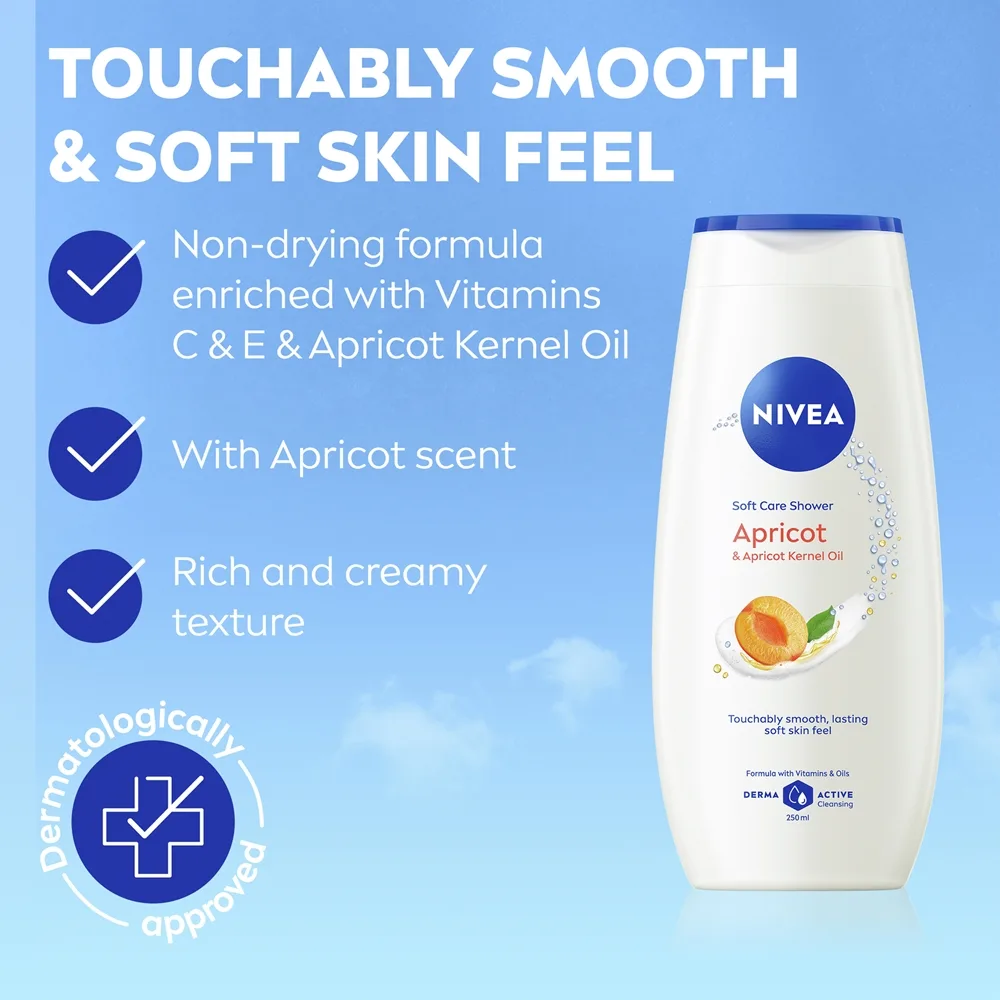 NIVEA Apricot & Apricot Seed Oil Vårdande duschgel 250 ml