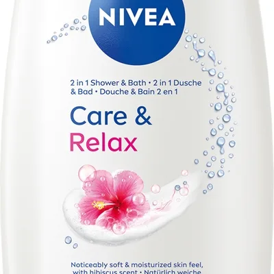 NIVEA Care & Relax Badskum och duschtvål 2-i-1 750 ml