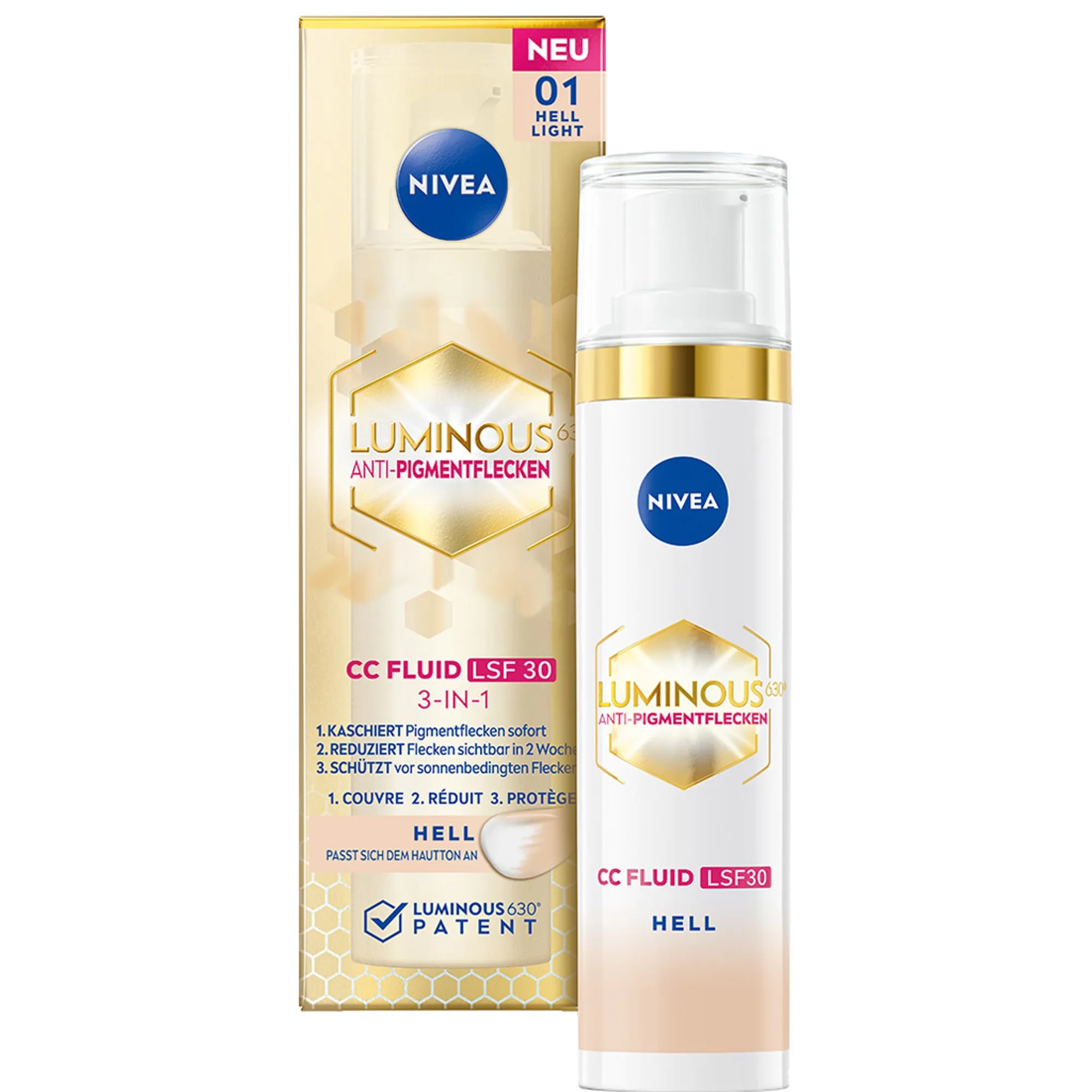 NIVEA Cellular luminous630 Anti-pigmentfläckar cc-fluid SPF 30 Ansiktstvätt
