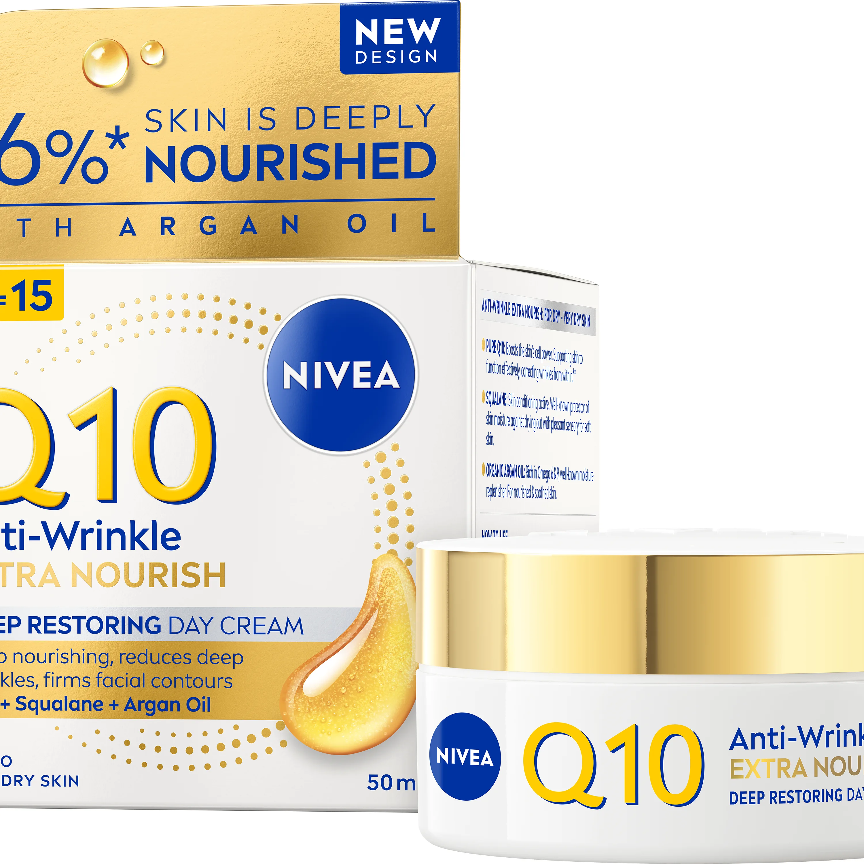NIVEA Q10 Power Närande dagkräm med effekt mot rynkor 50 ml