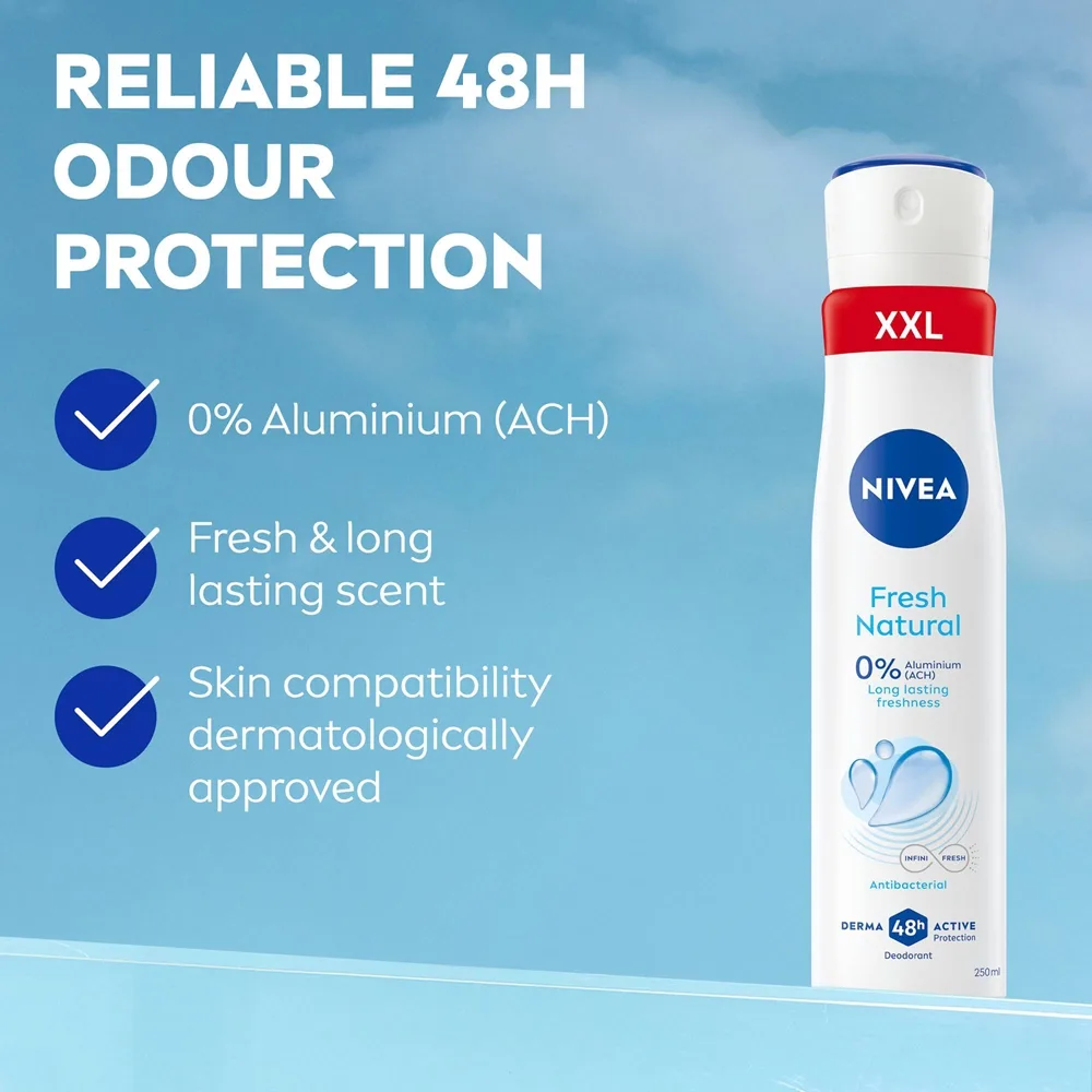 NIVEA Fresh Natural Deodorantspray För kvinnor 250 ml