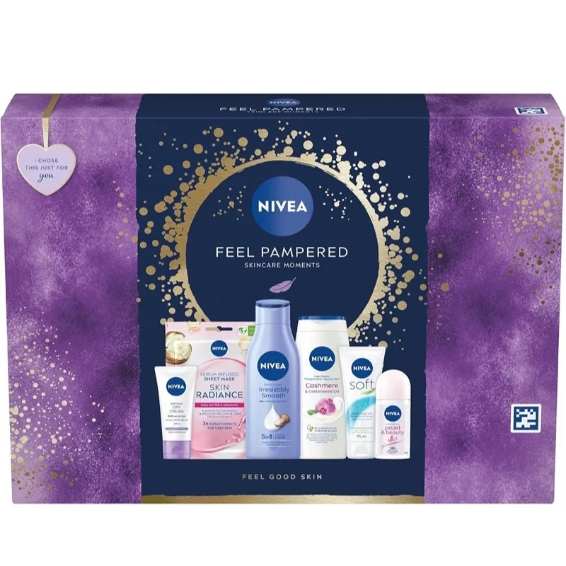 Giftset Nivea Feel Pampered Skincare Moments 6pcs