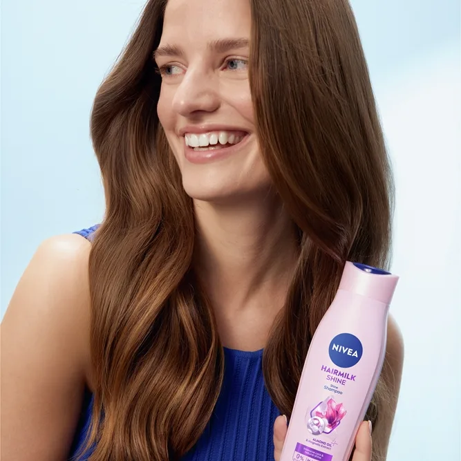 NIVEA Hairmilk Shine Nærende shampoo 250 ml