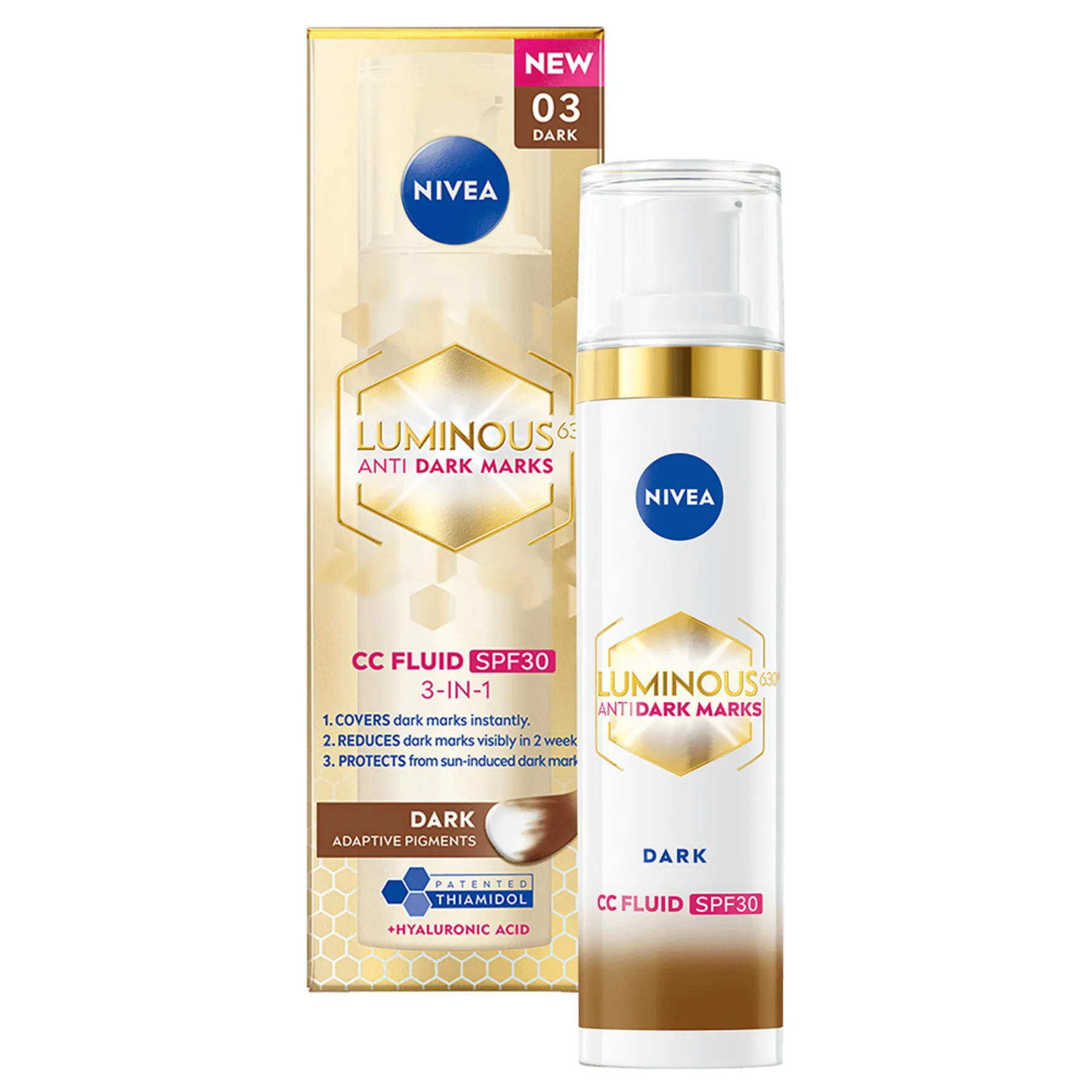 NIVEA Luminous630 Anti Dark-Spot CC Fluid 3-in-1 SPF30 Dark