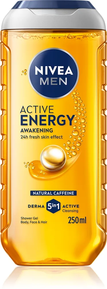 Nivea Men Active Energy miesten suihkugeeli 250 ml