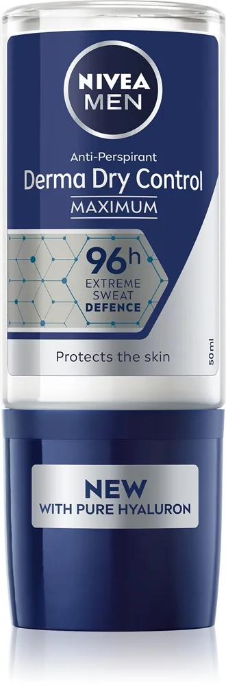 NIVEA MEN Derma Dry Control Roll-On Antiperspirant för män 50 ml