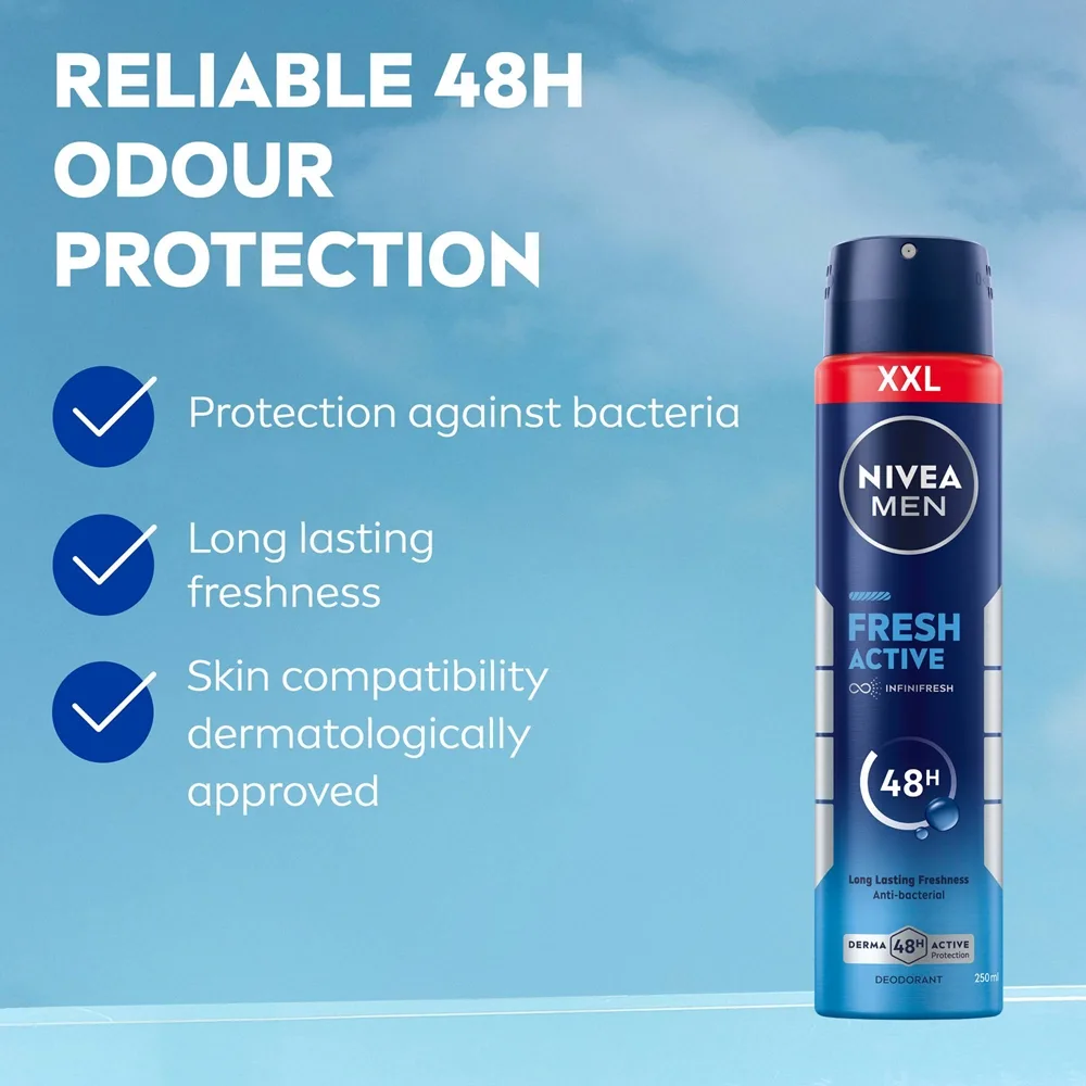 NIVEA MEN Fresh Active Deodorantspray 250 ml
