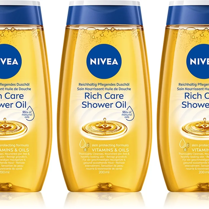NIVEA Rich Care Duscholja För torr hud 3 x 200 ml