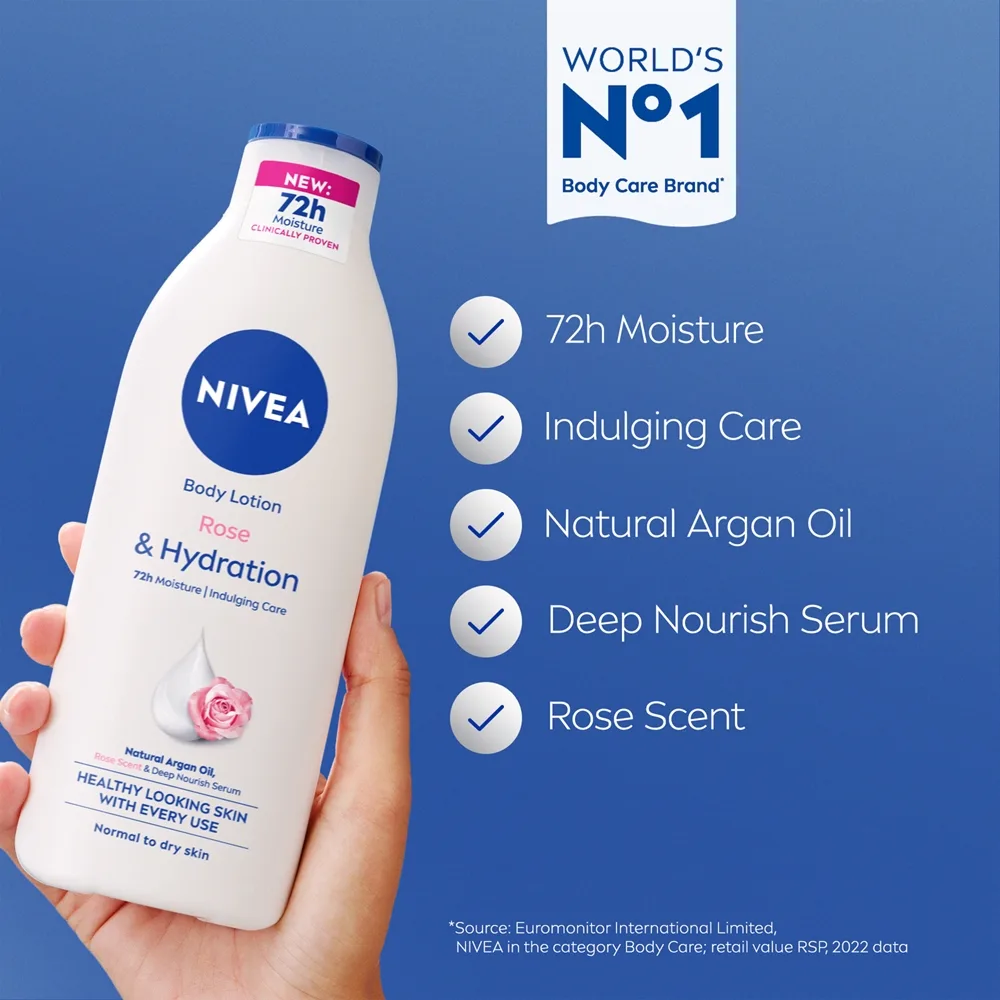 NIVEA Rose Touch Återfuktande kroppslotion 400 ml