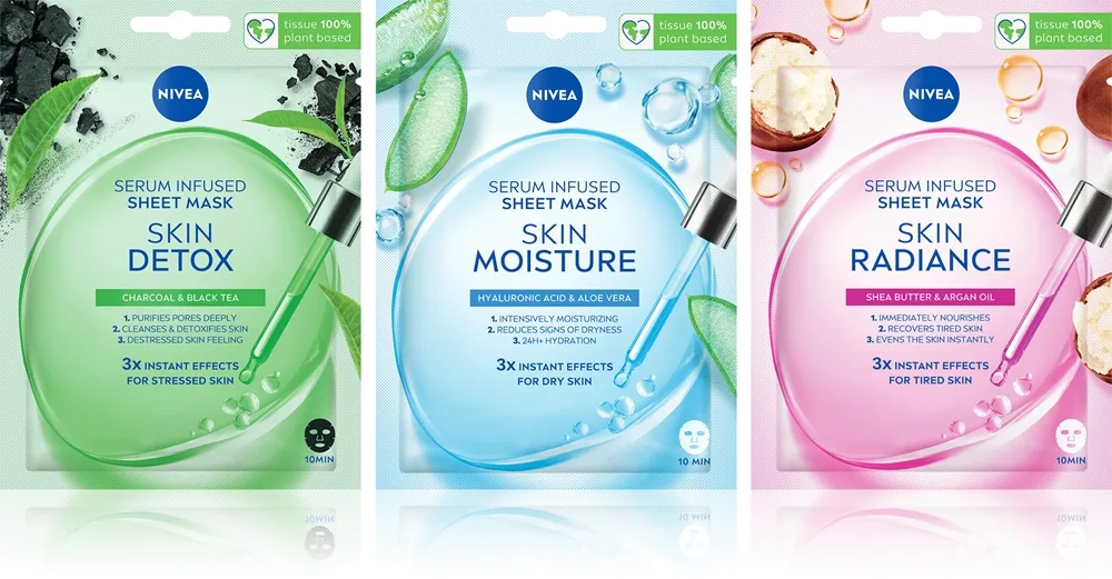 NIVEA Sheet Mask uppsättning med sheetmasker