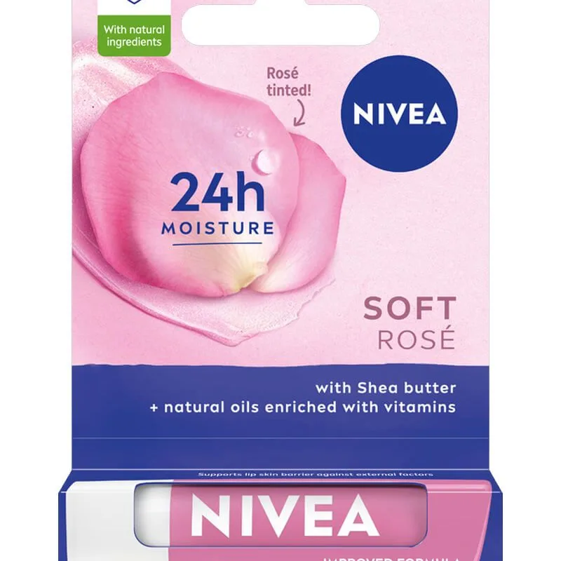 Nivea Soft Rose Caring Lip Balm 4 g