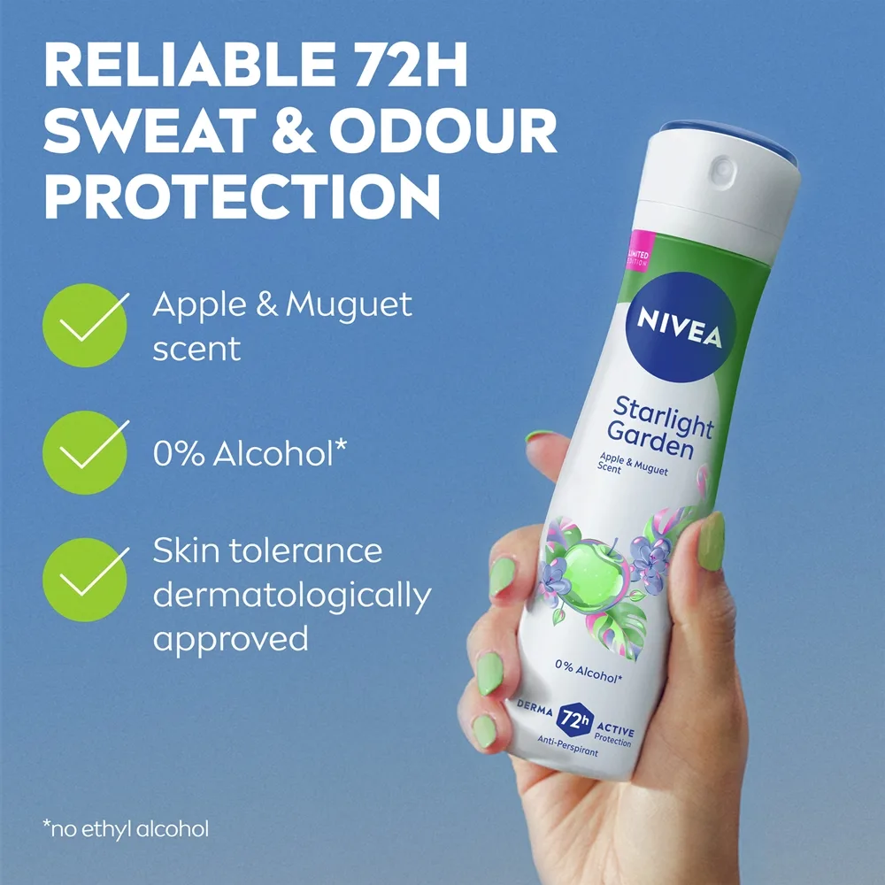 NIVEA Starlight Garden Antiperspirant Spray Begränsad utgåva 150 ml