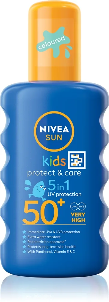 NIVEA SUN Kids Färgad spray för solbränna för barn SPF 50+ 200 ml