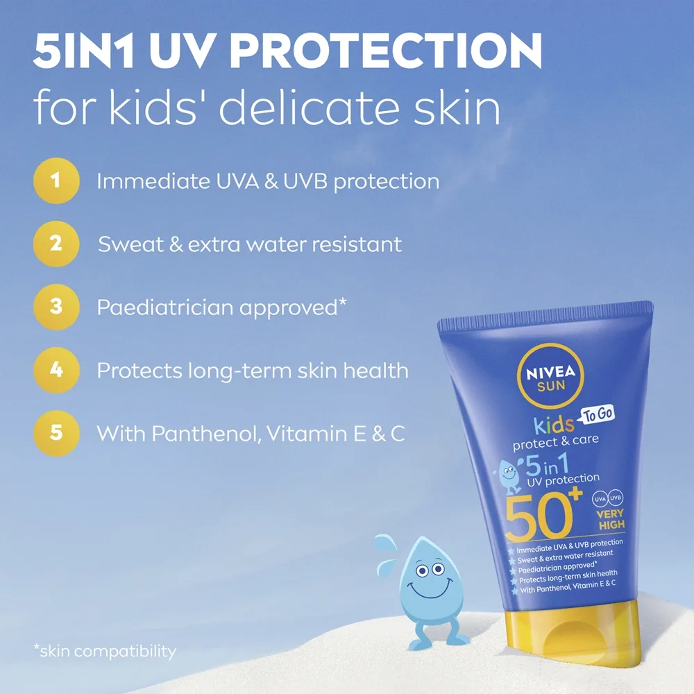 NIVEA SUN Kids Sollotion til børn 5-i-1 SPF 50+ 50 ml