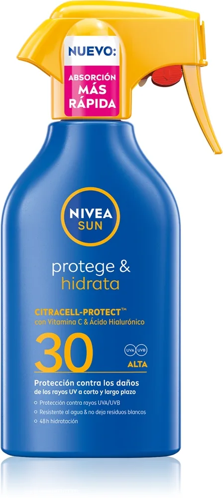 NIVEA SUN Protect & Moisture Solspray med fugtgivende virkning SPF 30 250 ml