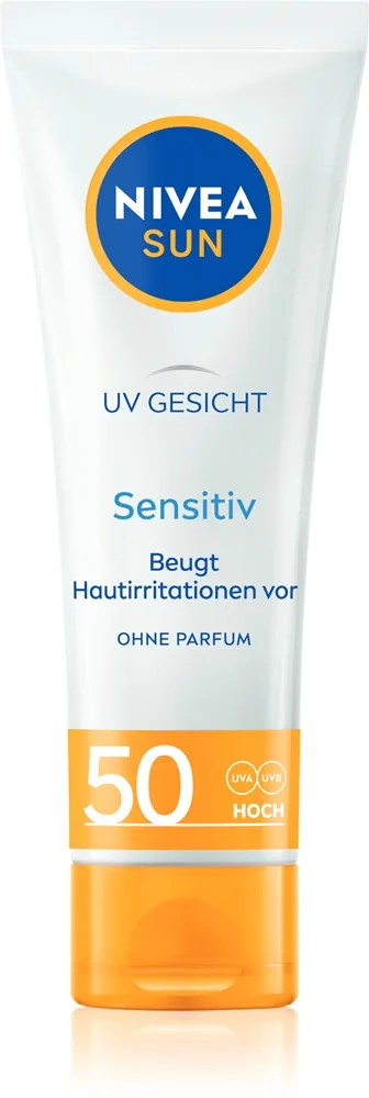 NIVEA SUN Sensitive suojaava kasvovoide herkälle iholle SPF 50 50 ml
