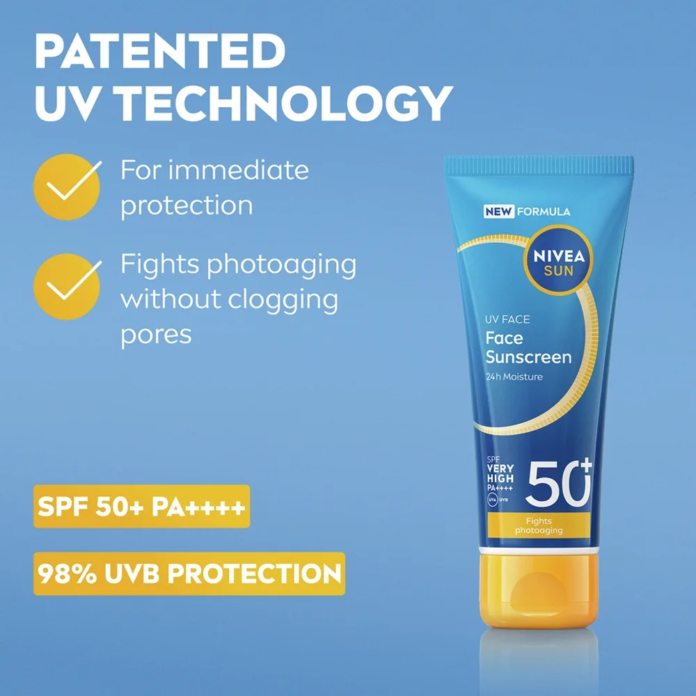 NIVEA SUN UV FACE Solskyddsmedel för ansiktet SPF 50+ 40 ml