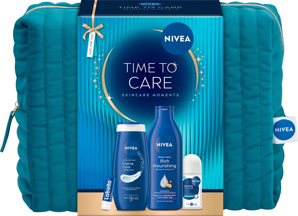 NIVEA Time to Care Geschenkset zum nähren und Feuchtigkeit spenden