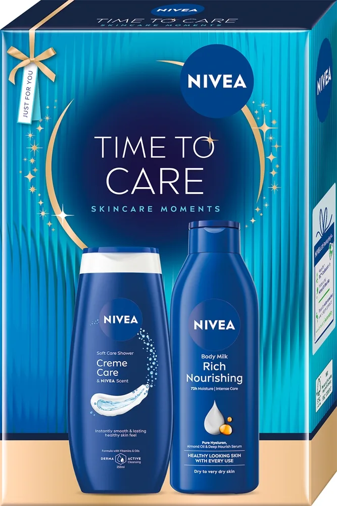 NIVEA Time to Care Geschenkset zum nähren und Feuchtigkeit spenden