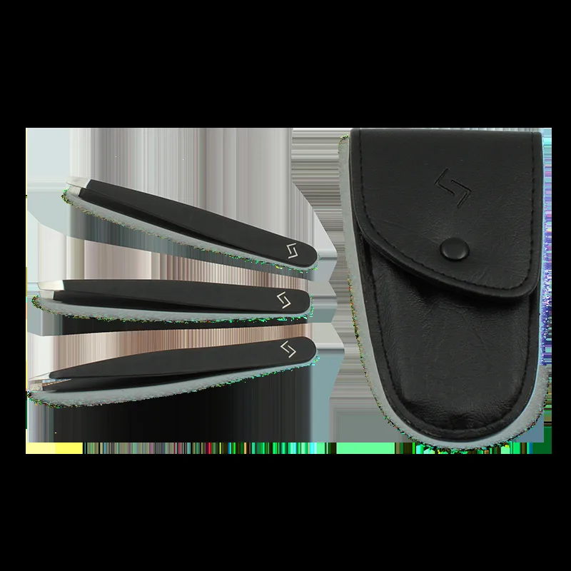 Njord Eyebrow Tweezer Set Black