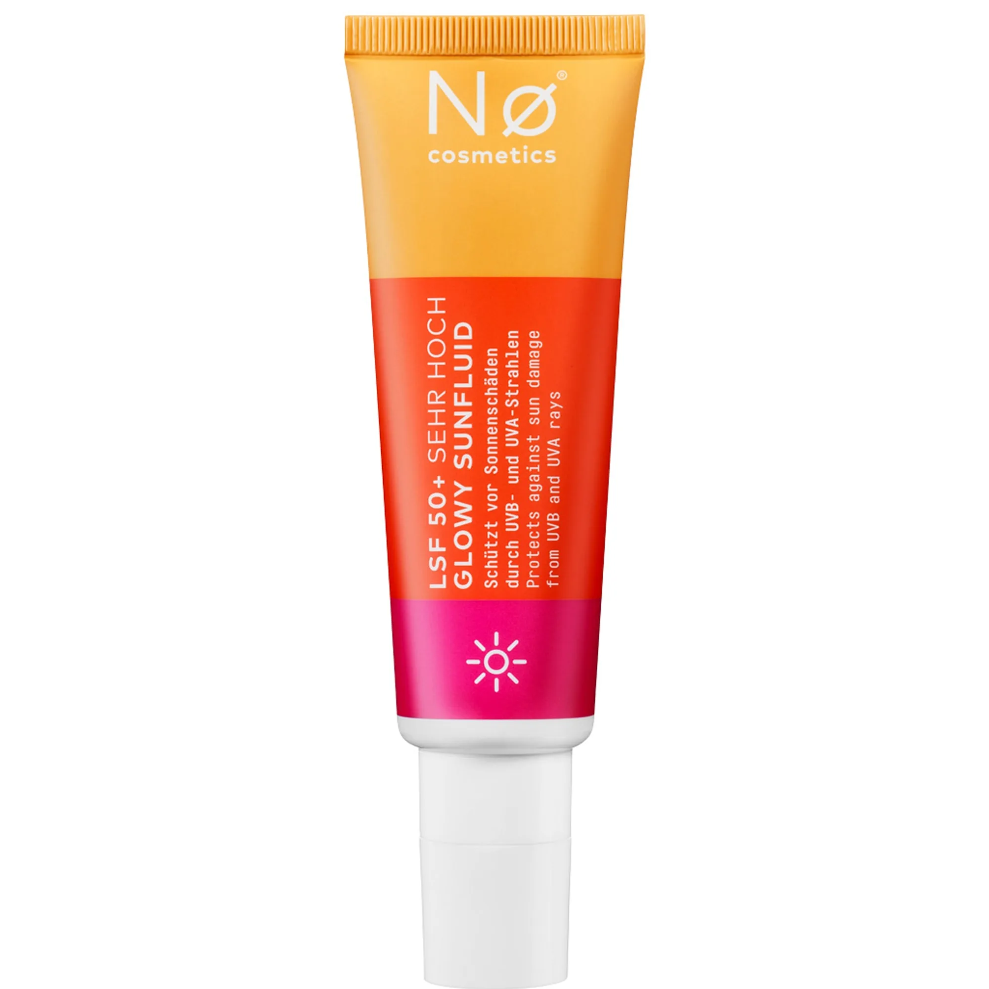 Nø Cosmetics safe tøday LSF 50+ Glowy Sunfluid Solkräm