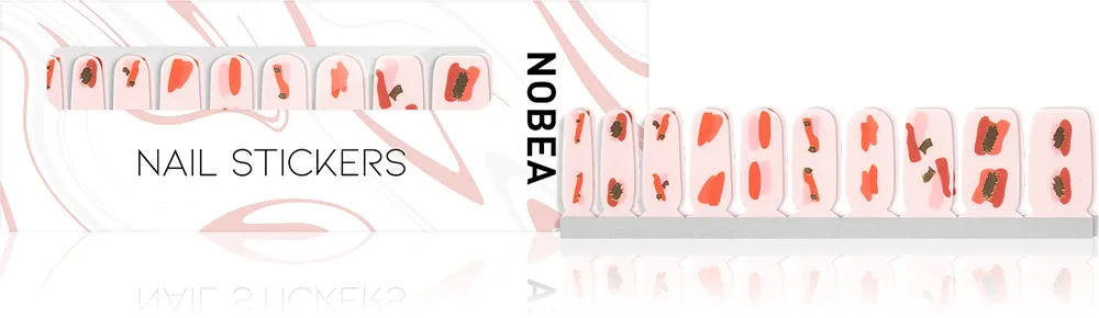 NOBEA Accessories Nail File klistermärken för naglar Red & pink 1 st.
