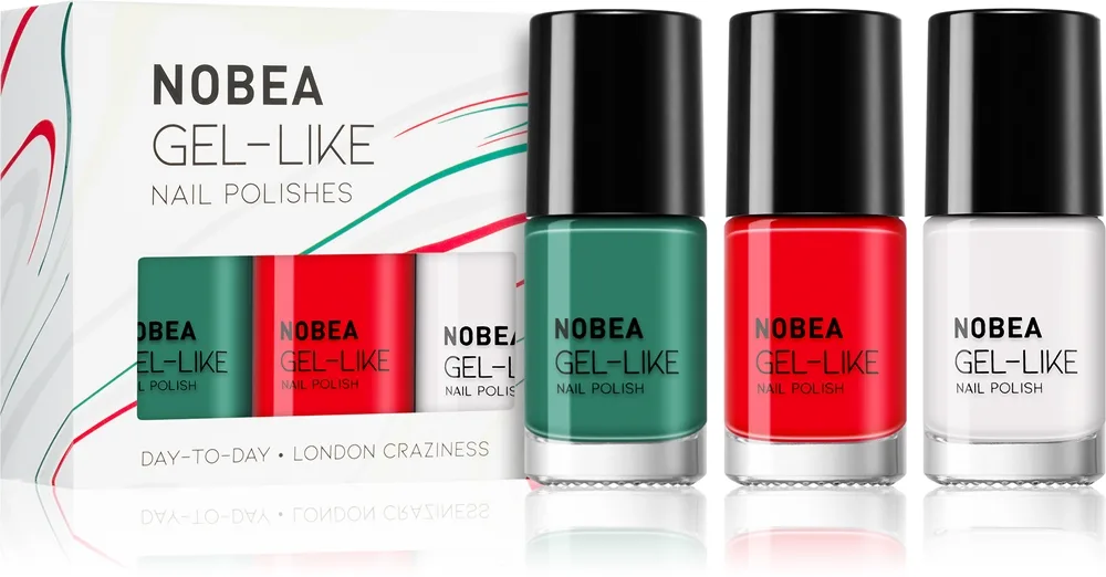 NOBEA Day-to-Day 3-Piece Gel-like Nail Polish set kynsilakkasetti 3x6 ml