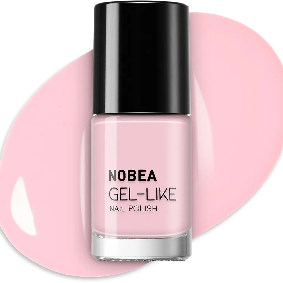 NOBEA Day-to-Day Gel-like Nail Polish geelimäinen kynsilakka sävy Baby pink #N49 6 ml