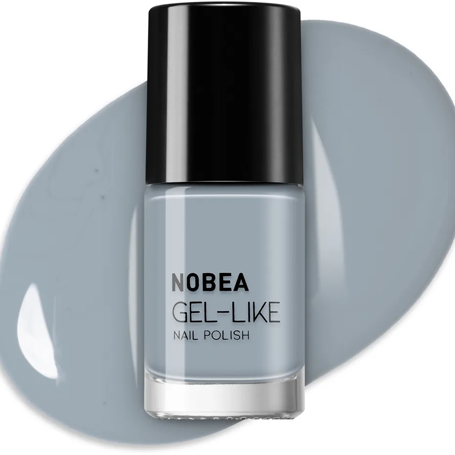 NOBEA Day-to-Day Gel-like Nail Polish geelimäinen kynsilakka sävy Cloudy grey #N10 6 ml
