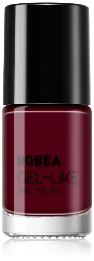 NOBEA Day-to-Day Gel-like Nail Polish Geleeffekt neglelak Skygge Dark cherry #N09 6 ml
