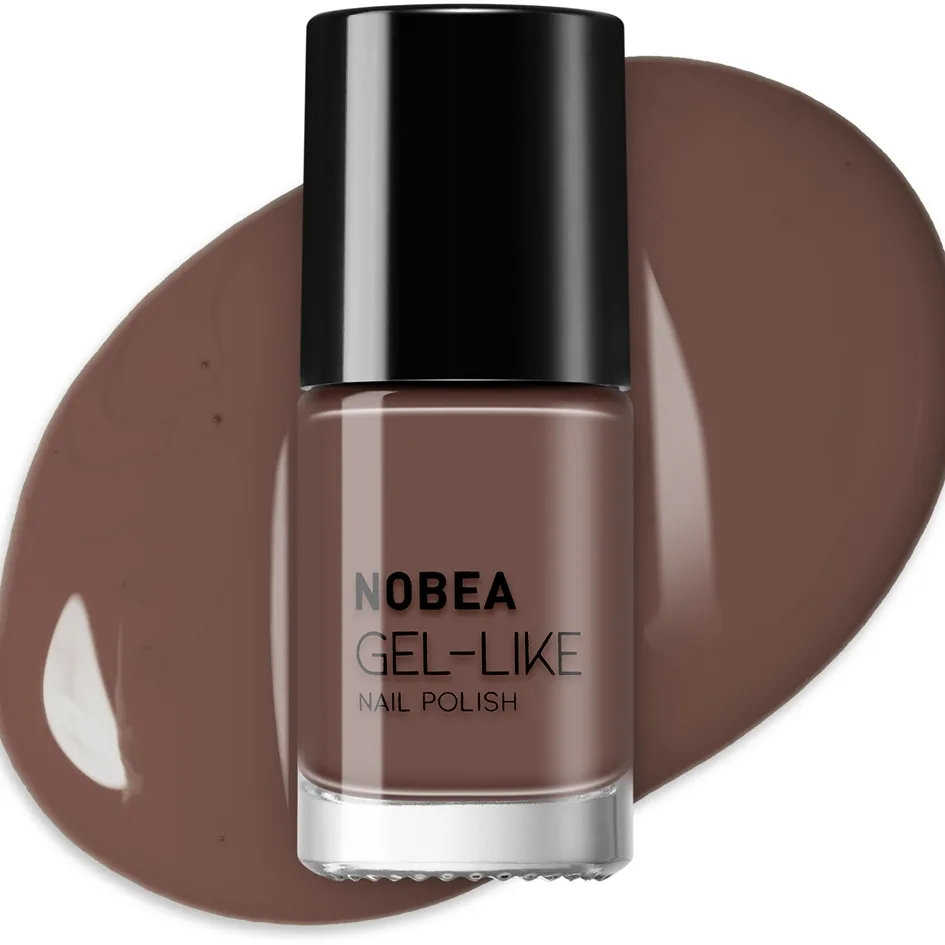 NOBEA Day-to-Day Gel-like Nail Polish geelimäinen kynsilakka sävy Dark mocha #N06 6 ml