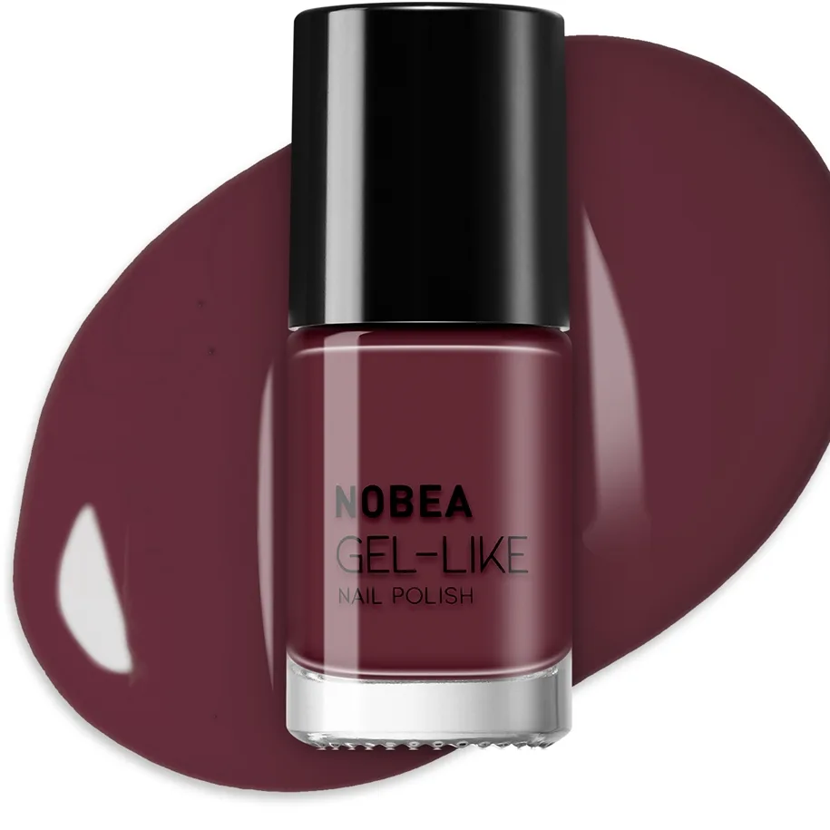 NOBEA Day-to-Day Gel-like Nail Polish geelimäinen kynsilakka sävy Dark orchid #N47 6 ml