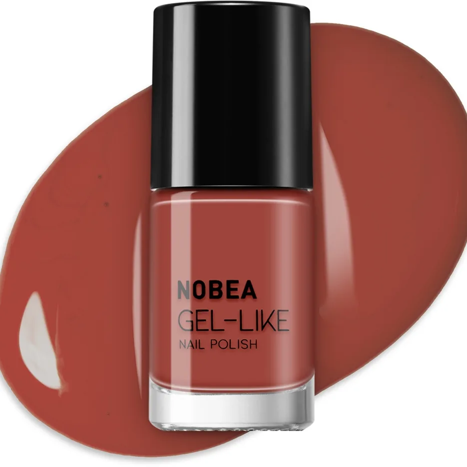 NOBEA Day-to-Day Gel-like Nail Polish geelimäinen kynsilakka sävy Fired brick #N15 6 ml