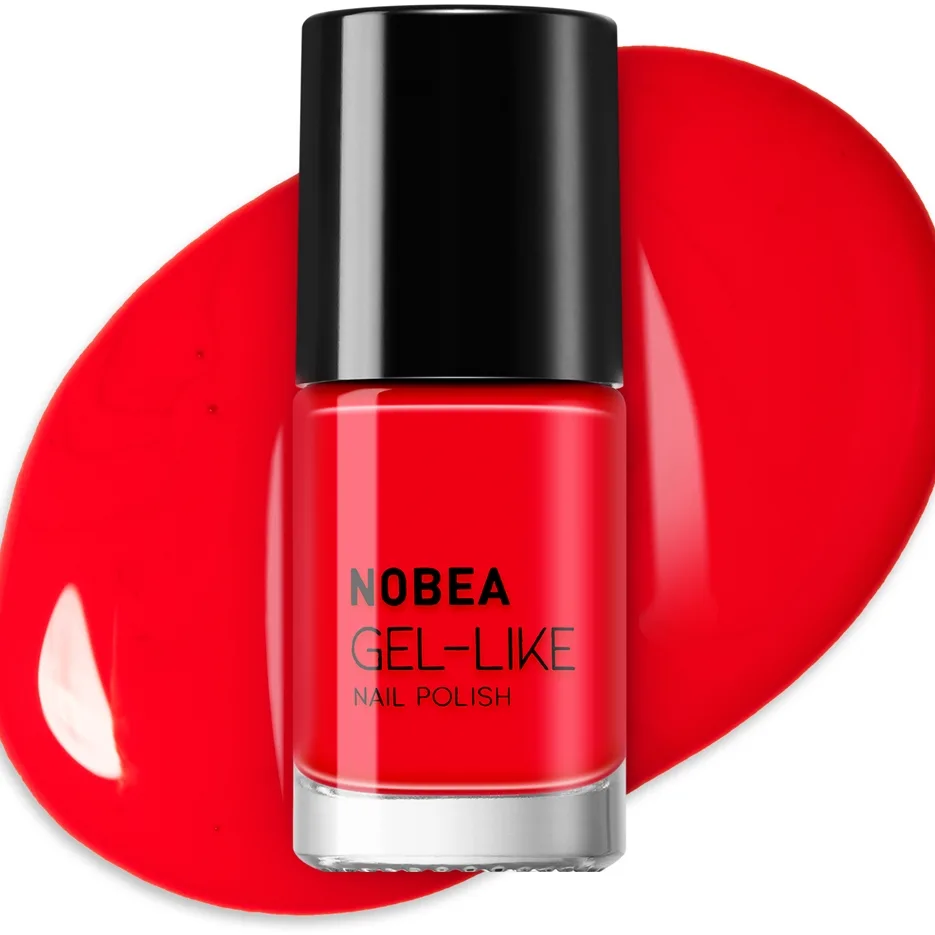 NOBEA Day-to-Day Gel-like Nail Polish geelimäinen kynsilakka sävy Ladybug red #N08 6 ml