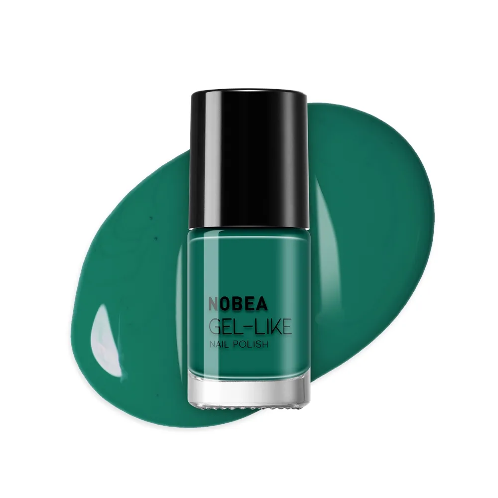 NOBEA Day-to-Day Gel-like Nail Polish geelimäinen kynsilakka sävy #N65 Emerald green 6 ml