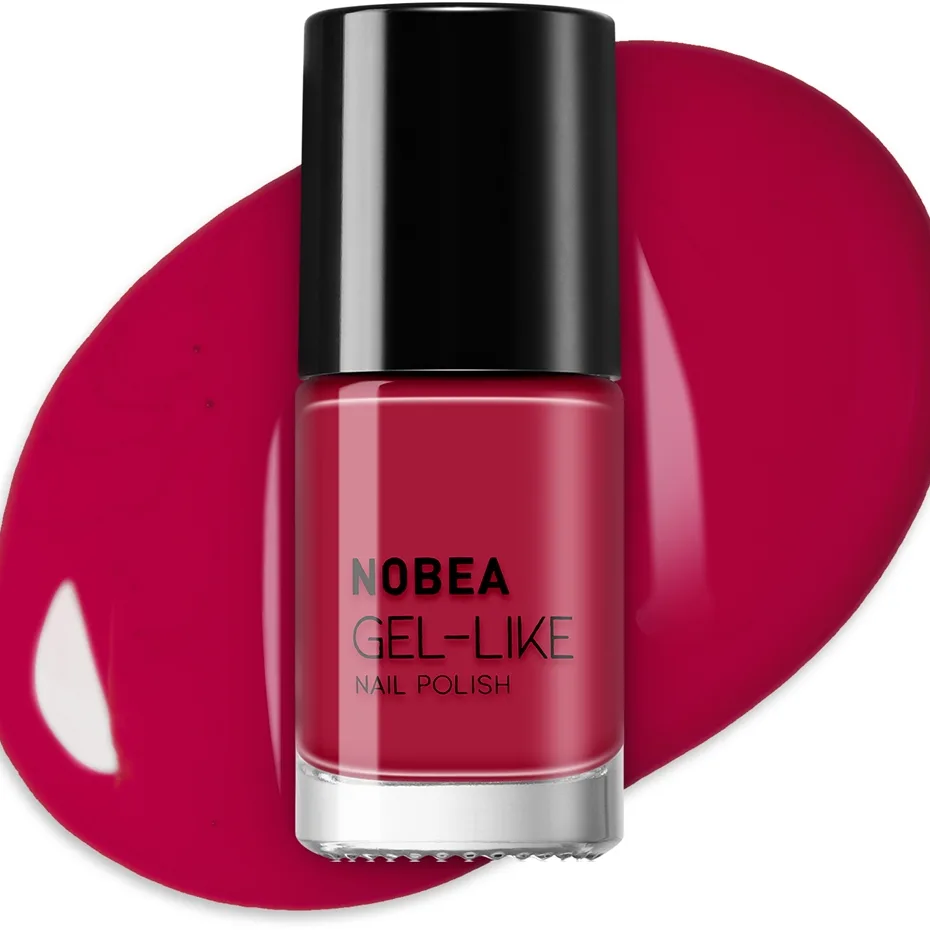 NOBEA Day-to-Day Gel-like Nail Polish geelimäinen kynsilakka sävy Red passion #N56 6 ml