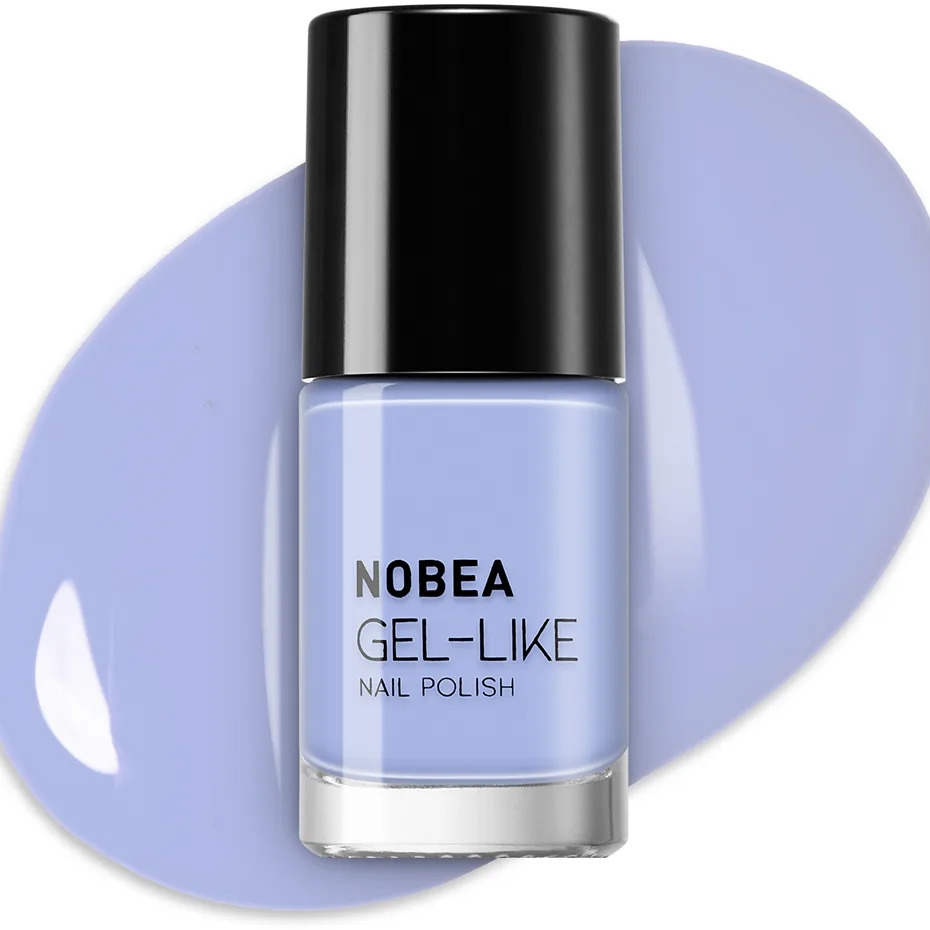 NOBEA Day-to-Day Gel-like Nail Polish geelimäinen kynsilakka sävy Sky blue #N44 6 ml