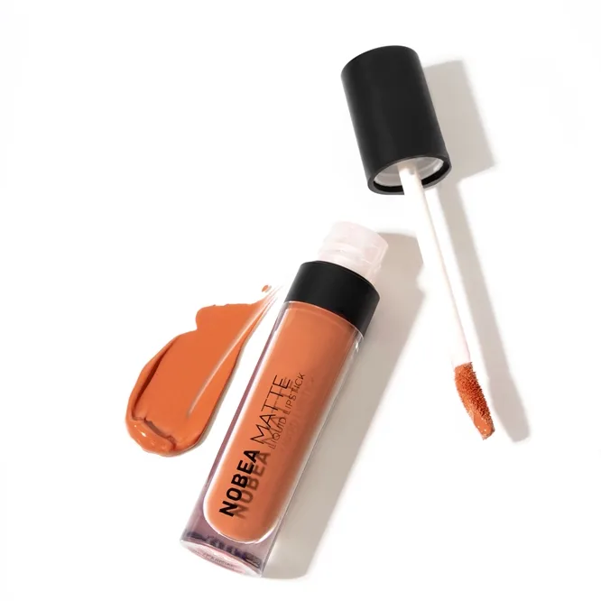 NOBEA Day-to-Day Matte Liquid Lipstick nestemäinen mattahuulipuna sävy Cinnamon #M05 7 ml