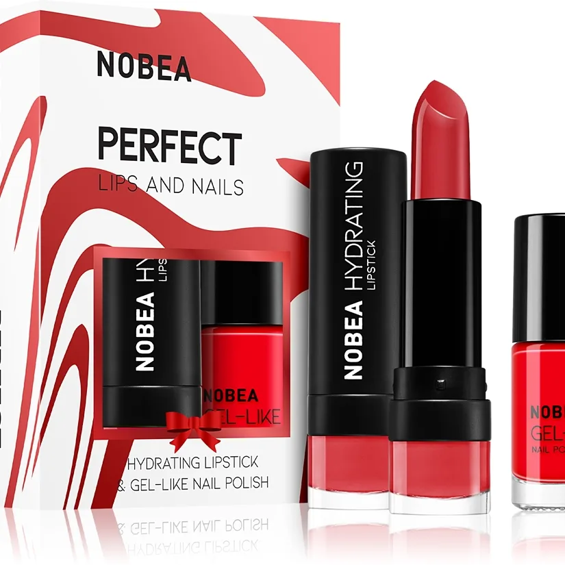 NOBEA Day-to-Day Perfect Lips and Nails Set meikkisetti