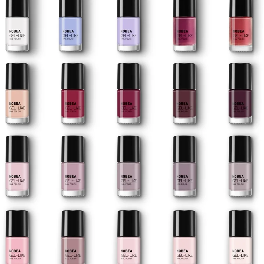 NOBEA Metal Gel-like Nail Polish geelimäinen kynsilakka sävy Pearl cherry #N55 6 ml