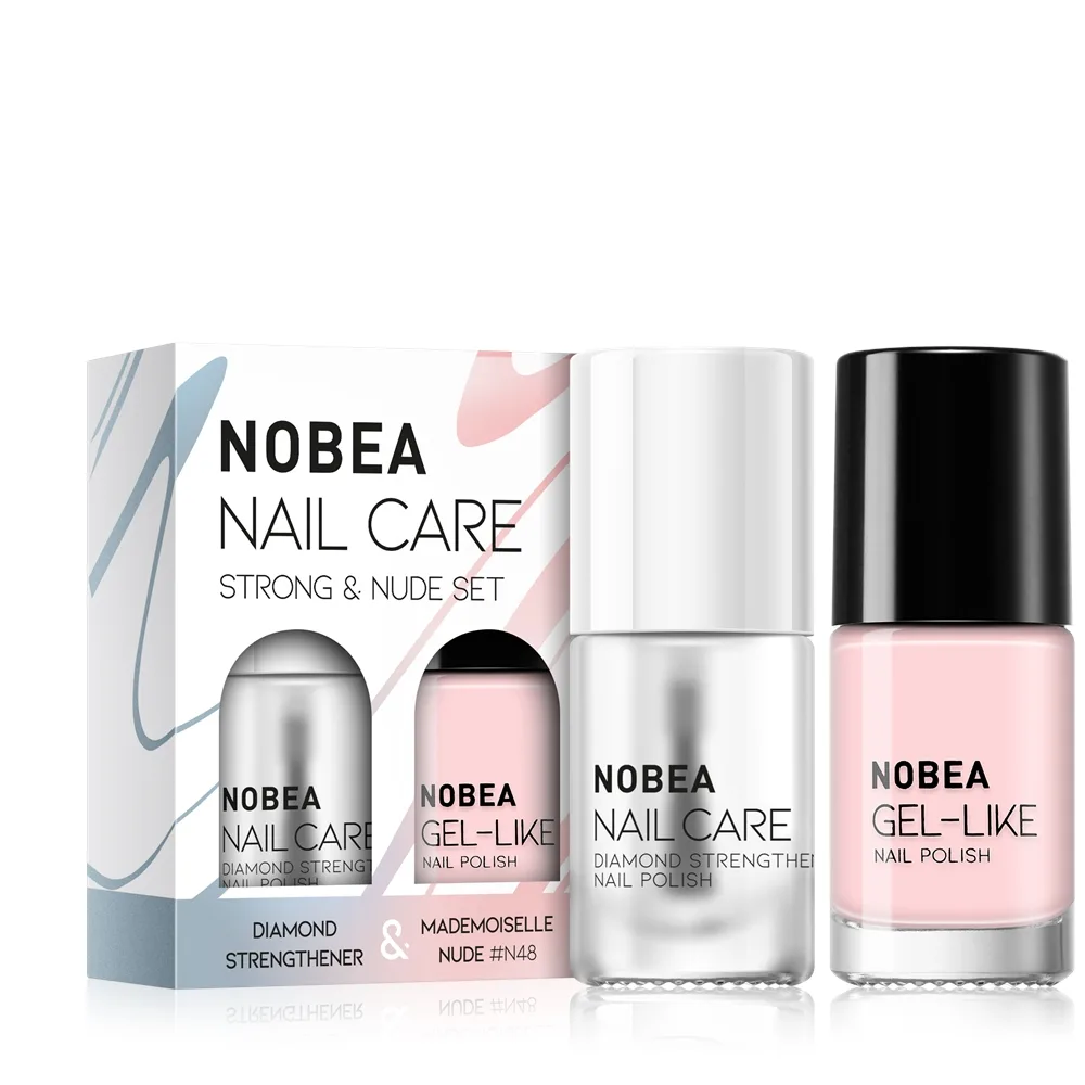 NOBEA Nail Care Strong & Nude Set neglelaksæt