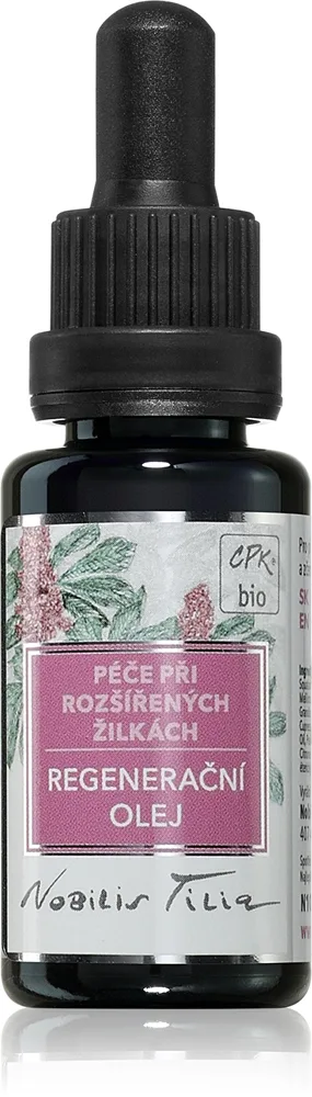 Nobilis Tilia Péče Při Rozšířených Žilkách Regenerační Olej Regenererende Olie til udbredte og bristede vener 20 ml