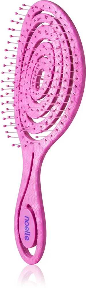 Noelle Hairbrush litteä harja Pink Spiral 1 kpl
