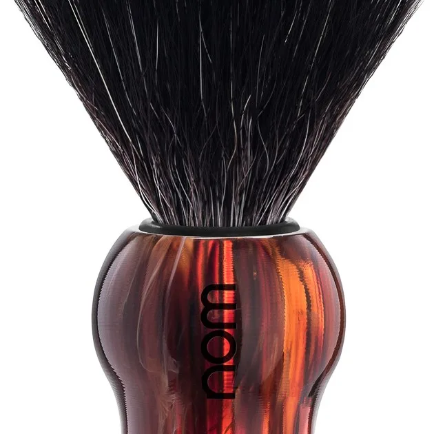 NOM GUSTAV Shaving Brush Black Fibre Havanna