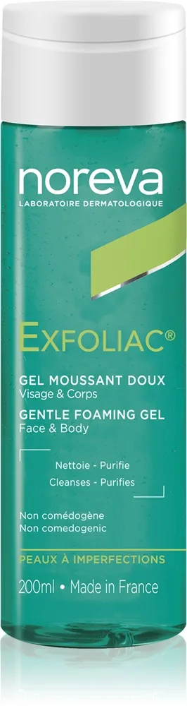 Noreva Exfoliac Gentle Foaming Gel Mild skummande gel för problematisk hud 200 ml