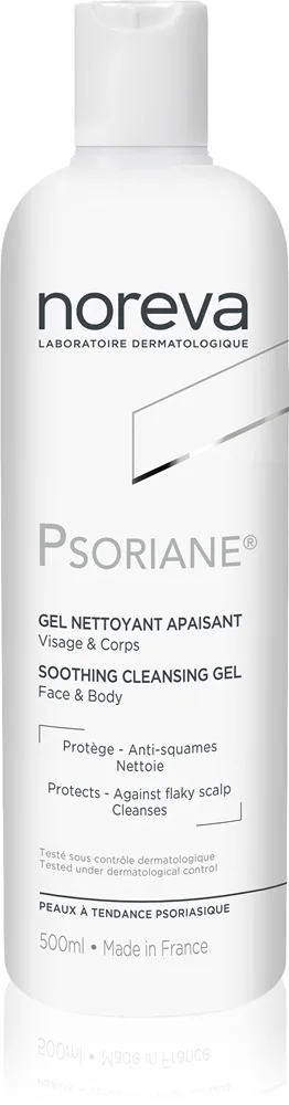 Noreva Psoriane Soothing Cleansing Gel rauhoittava puhdistusgeeli herkälle iholle 500 ml