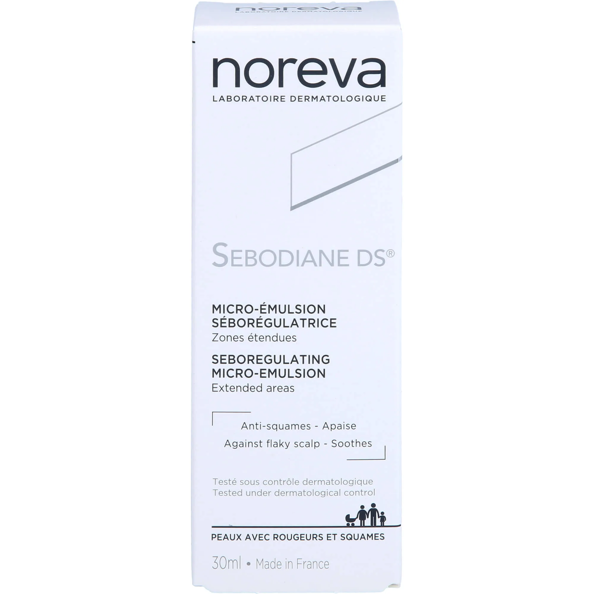 Noreva Sebodiane DS Sebum-Regulating Micro-Emulsion Lindrande emulsion för känslig hud 30 ml